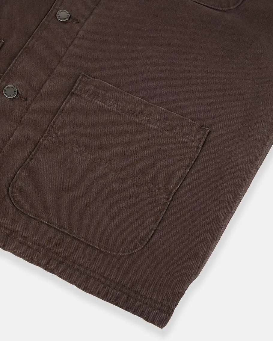 Duck Canvas Chore Jacket in Dark Brown