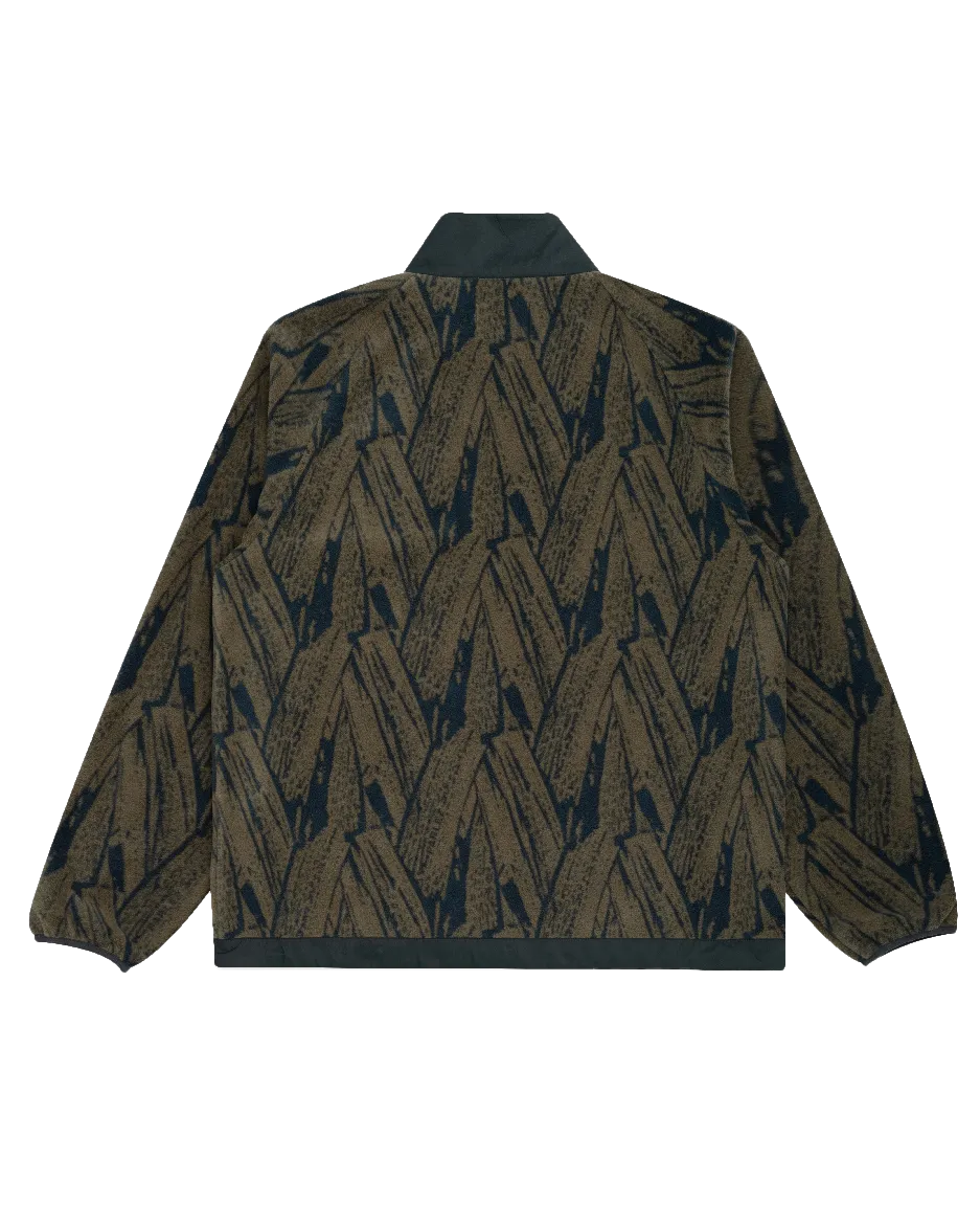 Duke Full Zip Fleece Jacket in Olive Green