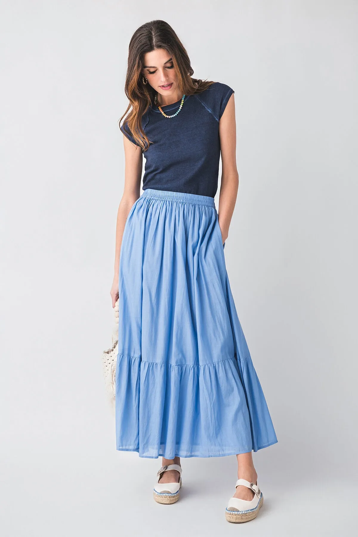 Elan Tiered Maxi Skirt