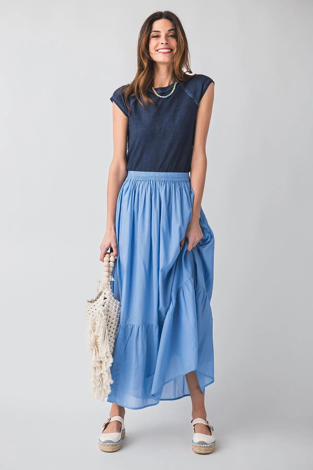 Elan Tiered Maxi Skirt