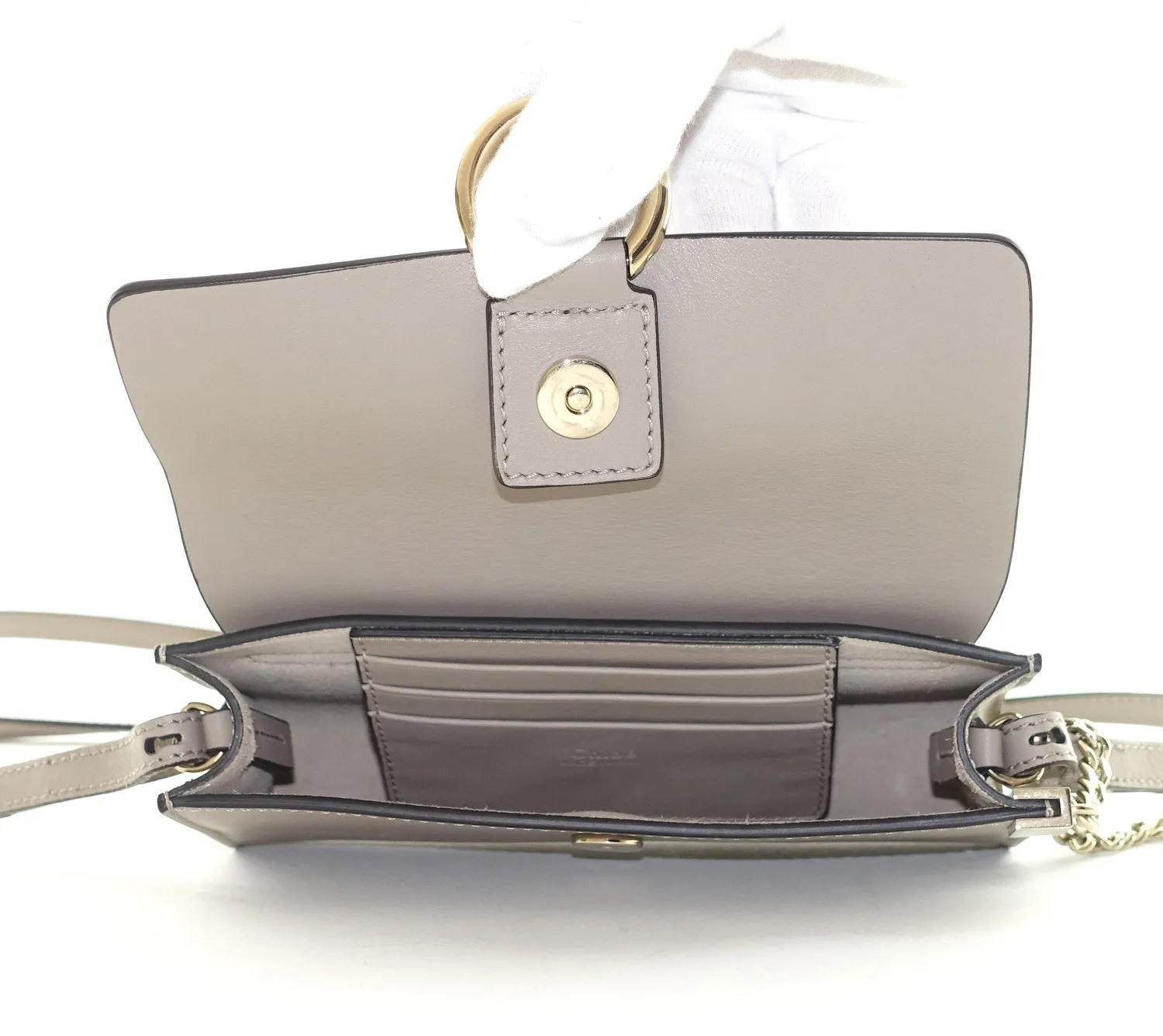 Faye Leather and Suede Mini Shoulder Bag Bags_Chloé