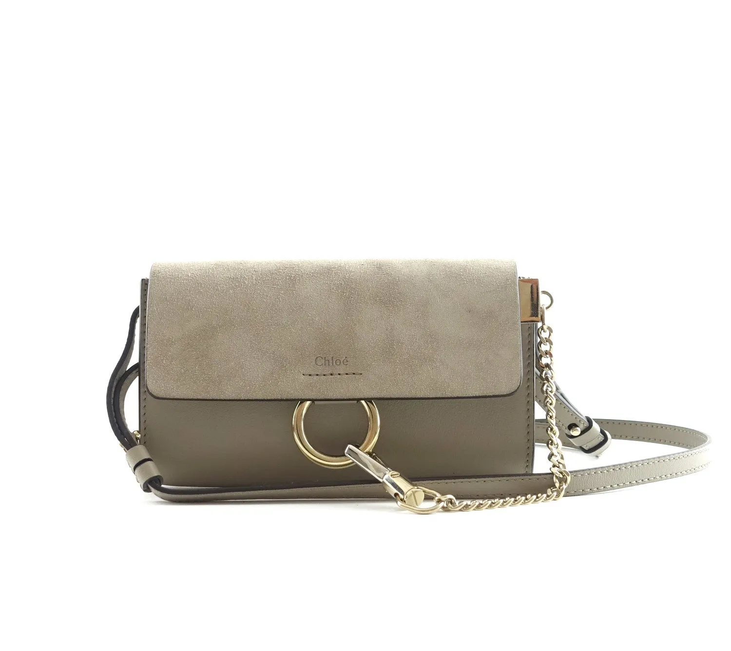 Faye Leather and Suede Mini Shoulder Bag Bags_Chloé
