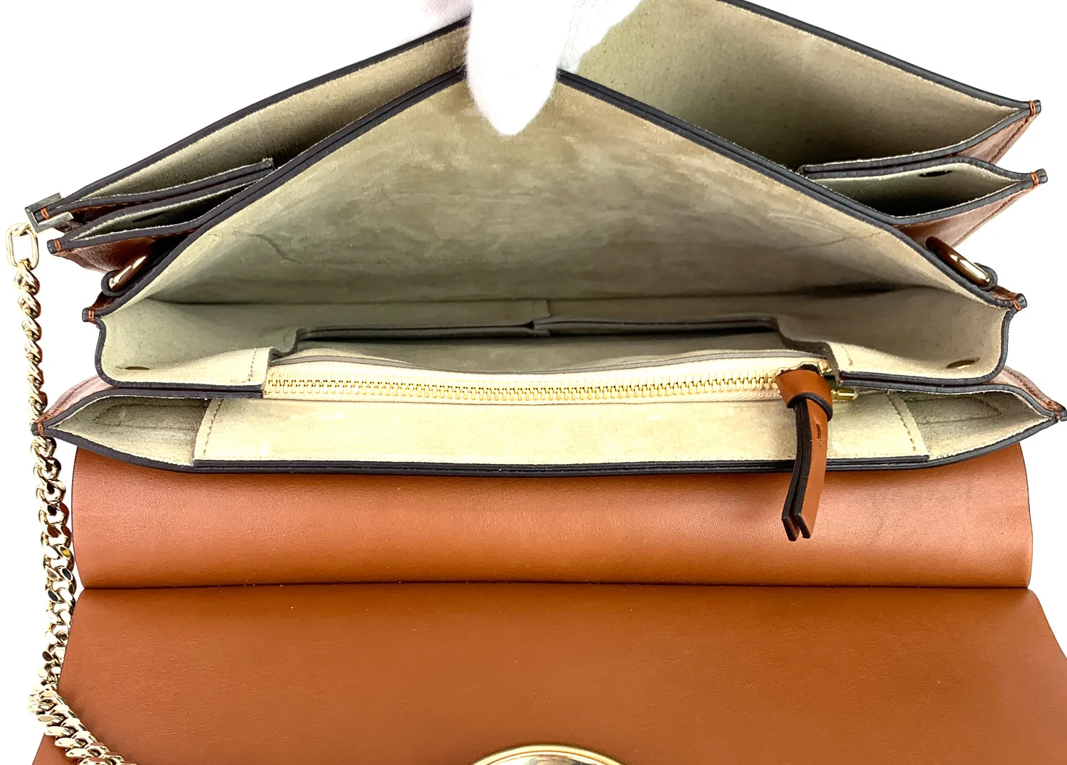 Faye Medium Leather and Suede Bag Bags_Chloé