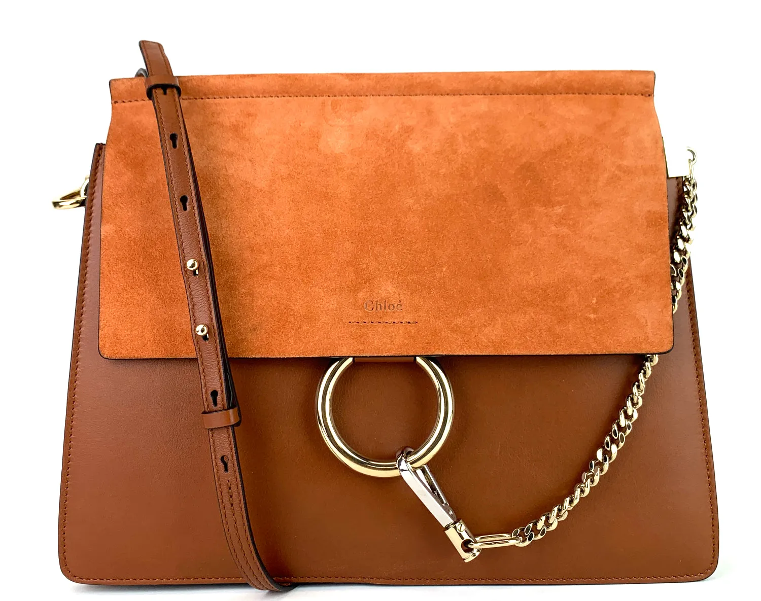 Faye Medium Leather and Suede Bag Bags_Chloé