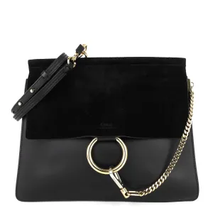 Faye Medium Suede and Leather Bag Bags_Chloé