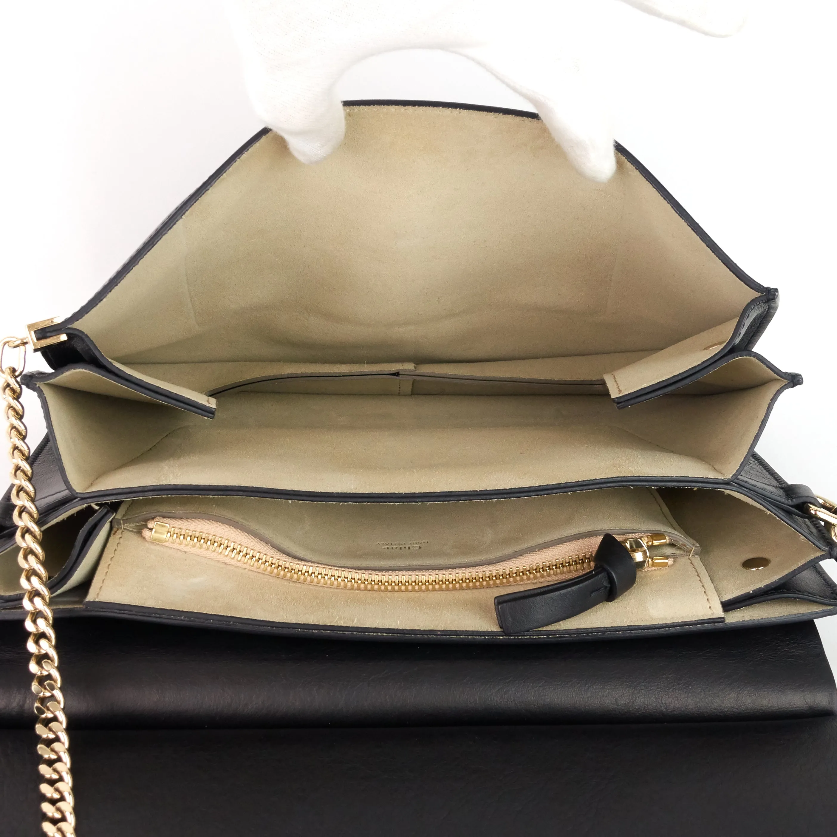 Faye Medium Suede and Leather Bag Bags_Chloé