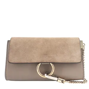 Faye Mini Leather and Suede Bag Bags_Chloé