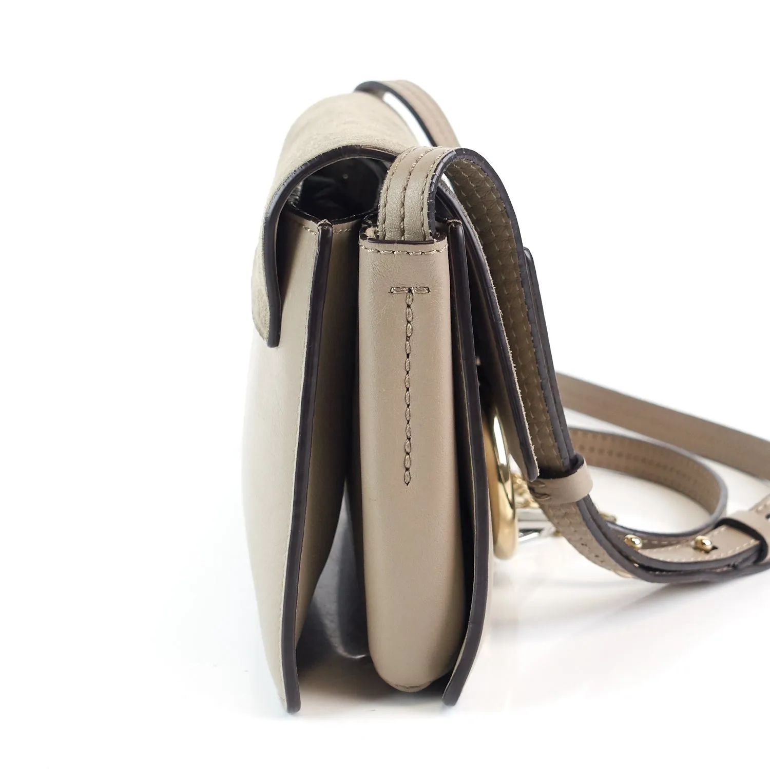 Faye Small Leather and Suede Bag Bags_Chloé