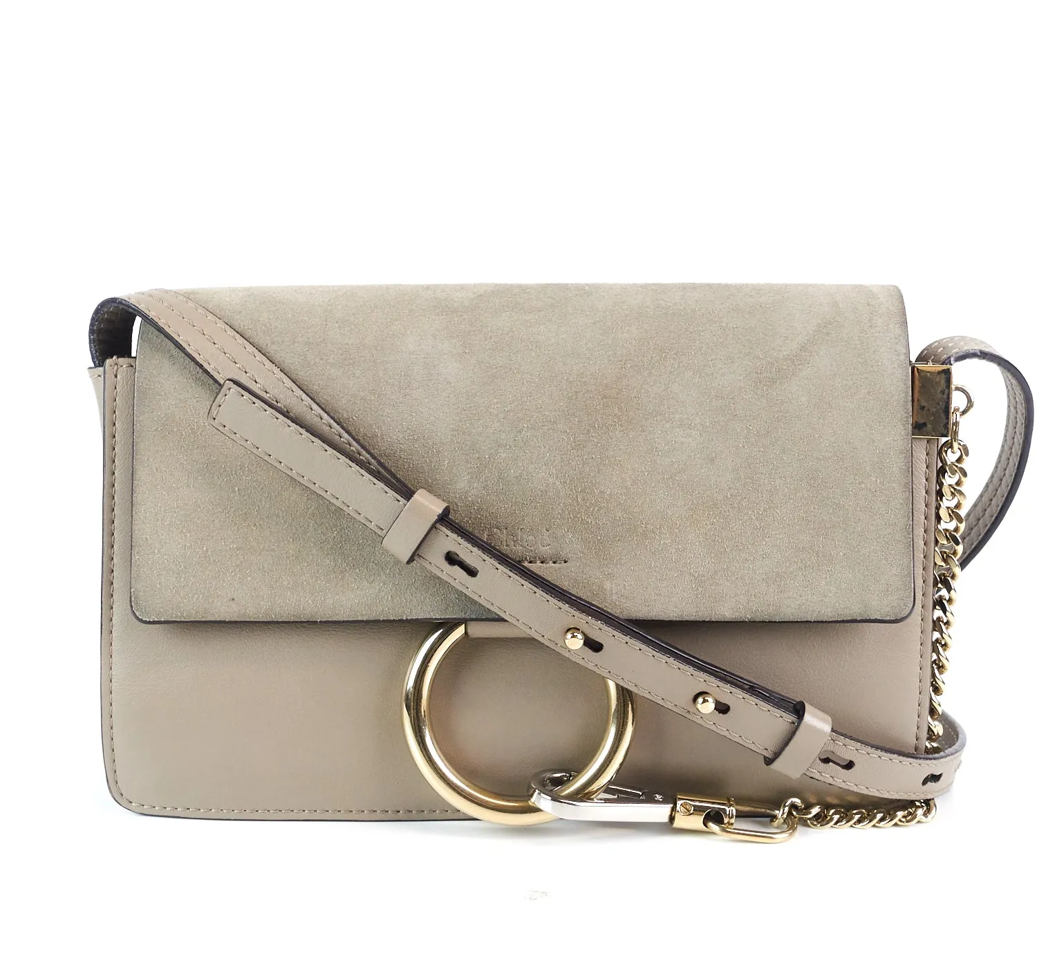 Faye Small Leather and Suede Bag Bags_Chloé