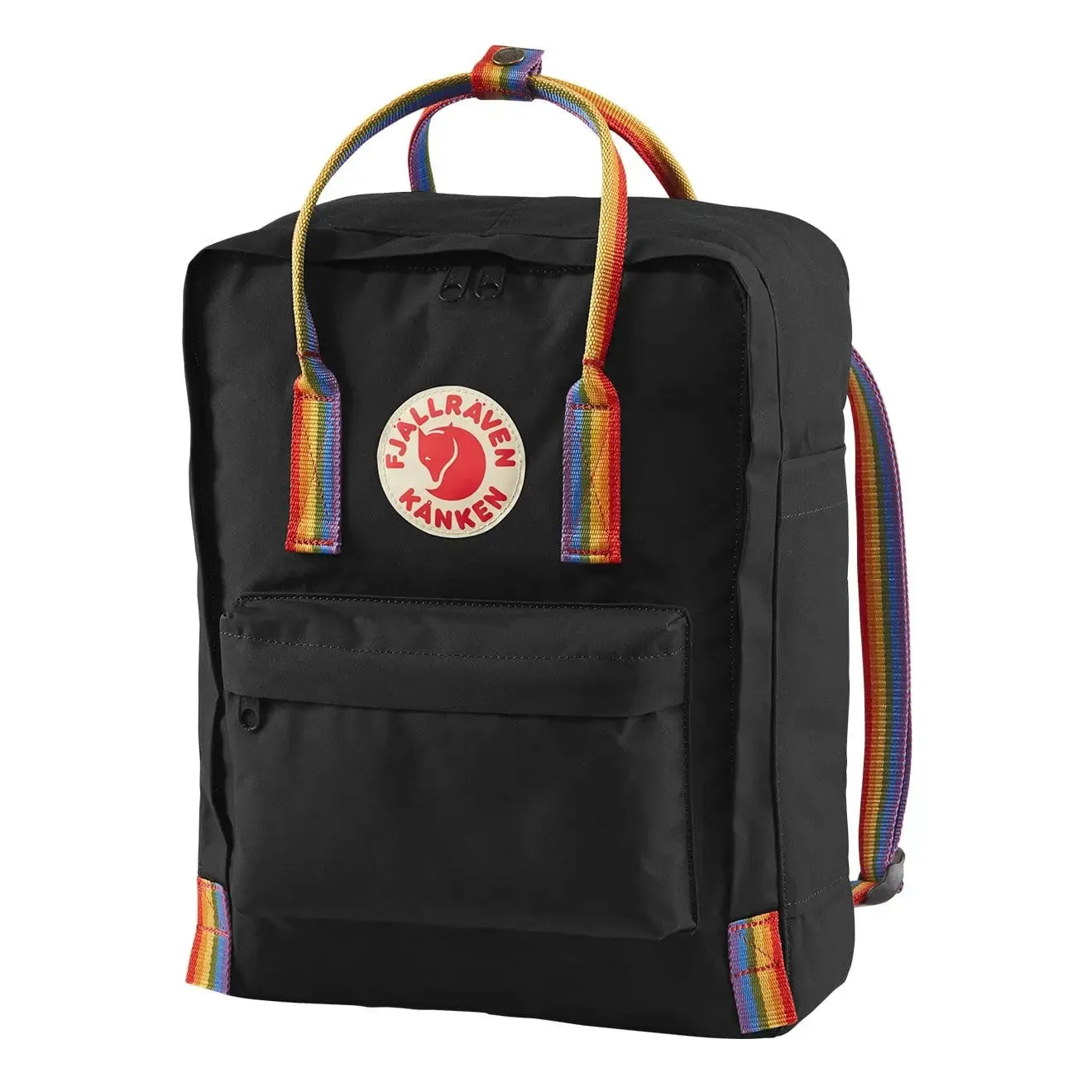 Fjallraven Kanken Classic Backpack Black Rainbow Pattern Bags Fjallraven Kanken Bags