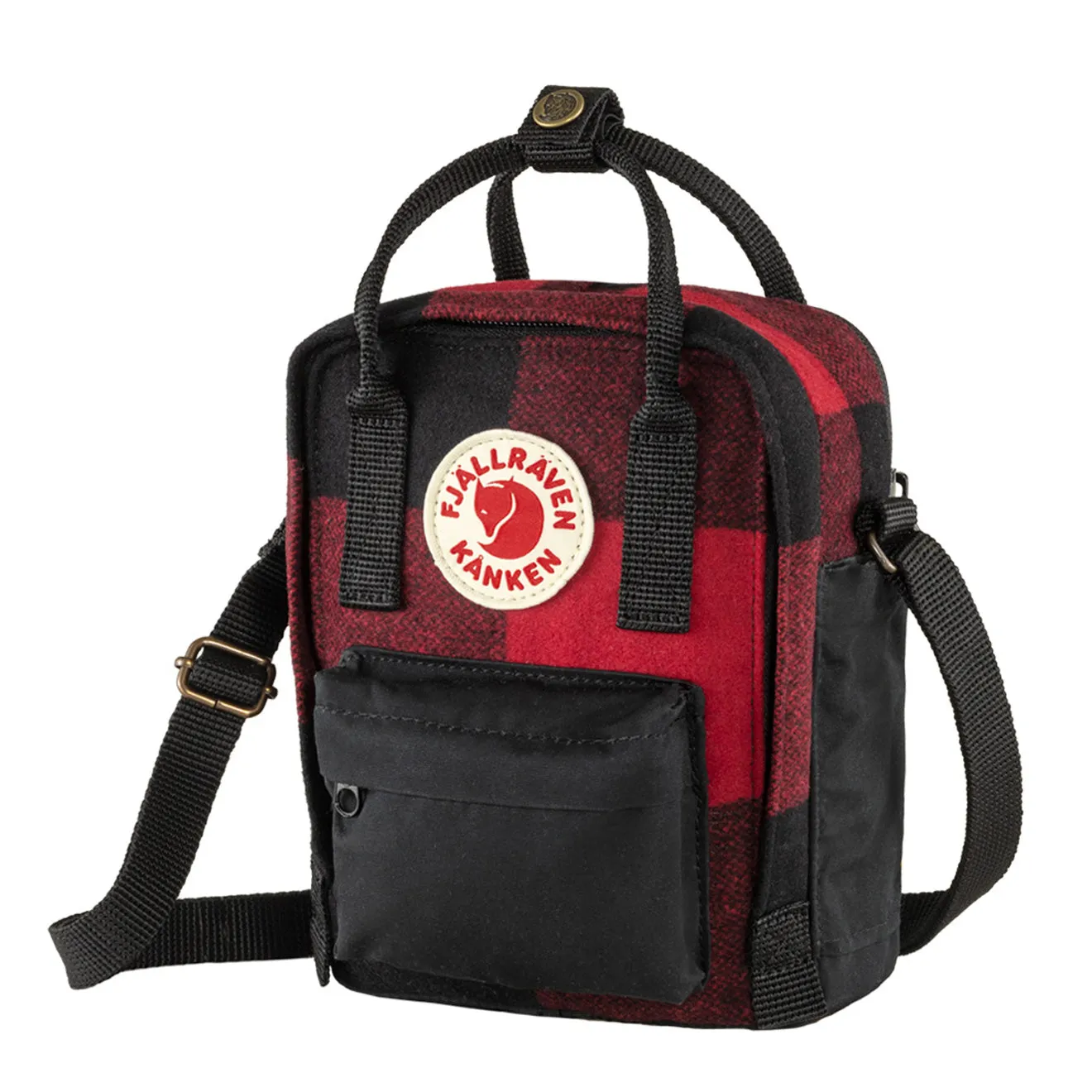 Fjallraven Kanken Re-Wool Sling Red-Black Fjällräven Kånken Bags