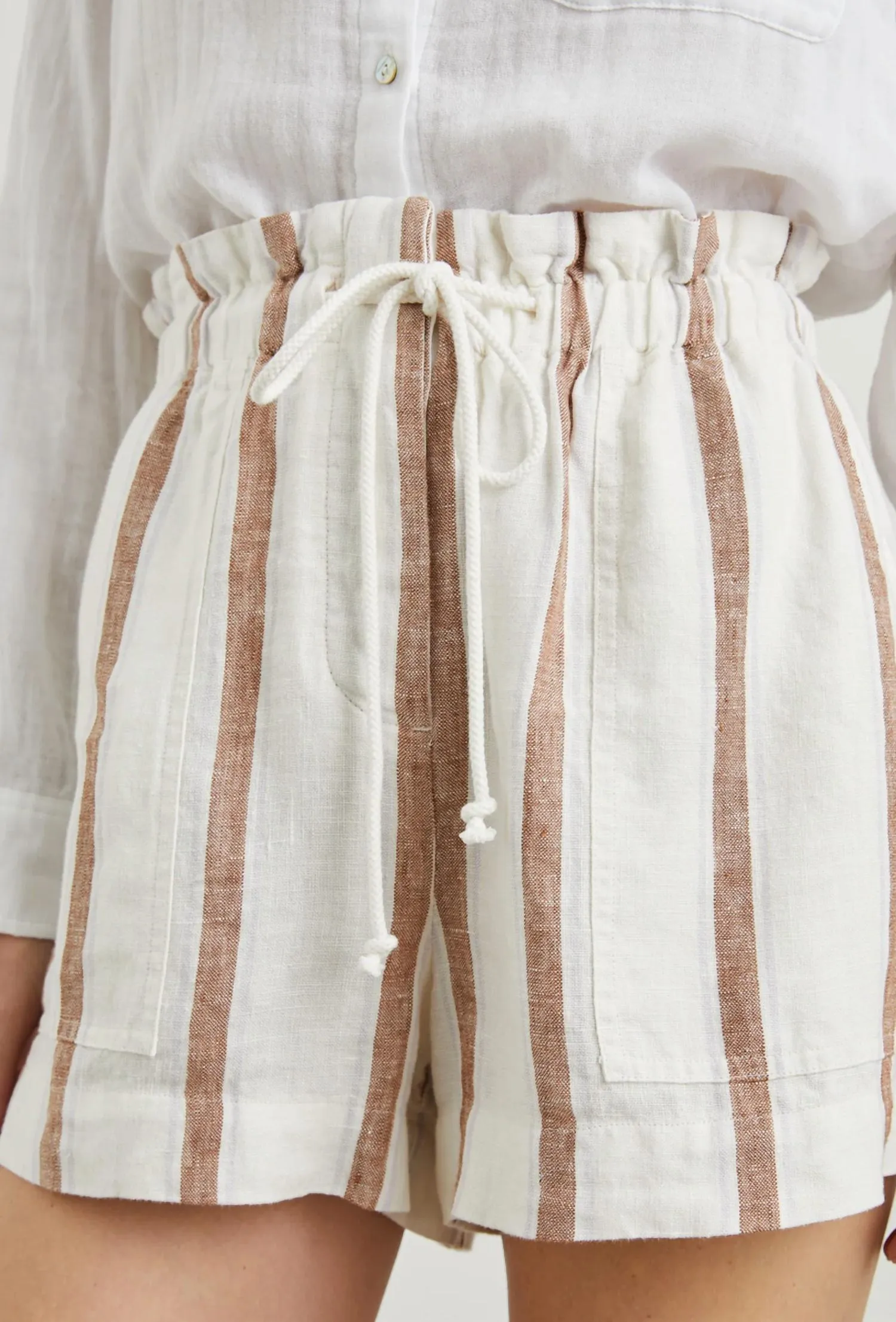 Foster Shorts In Coconut Stripe