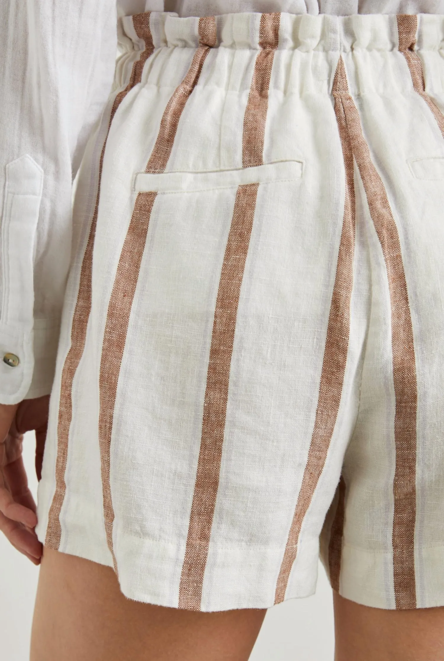 Foster Shorts In Coconut Stripe
