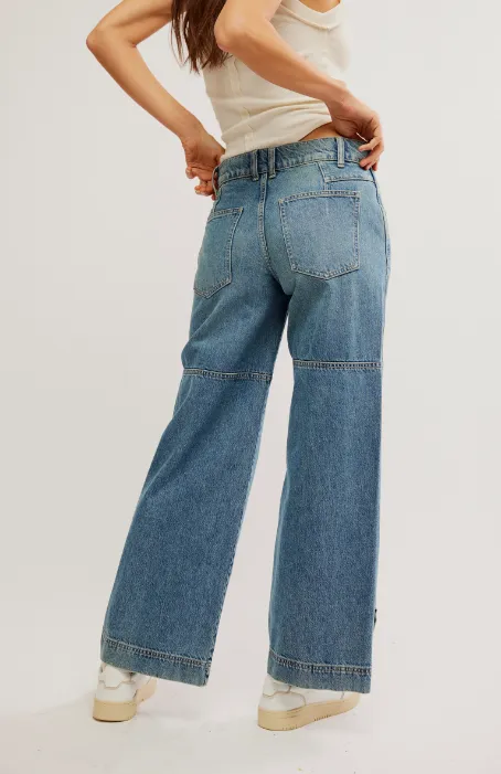Free People Benji Relaxed Wide-Leg Jeans