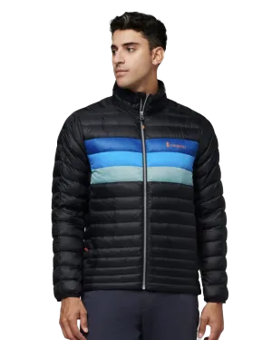 Fuego Down Jacket in Black & Pacific Stripe
