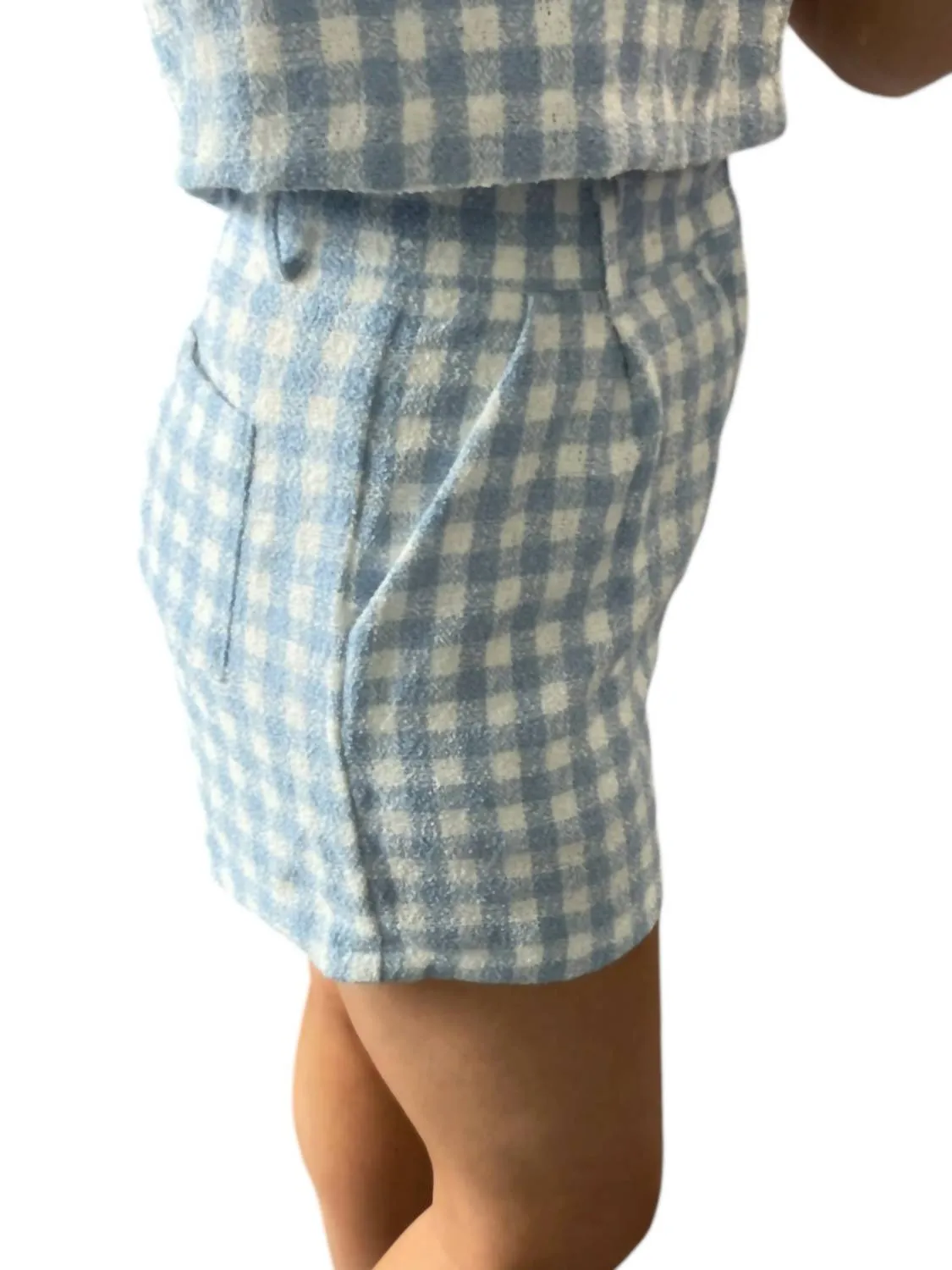 Gingham Shorts In Blue/white