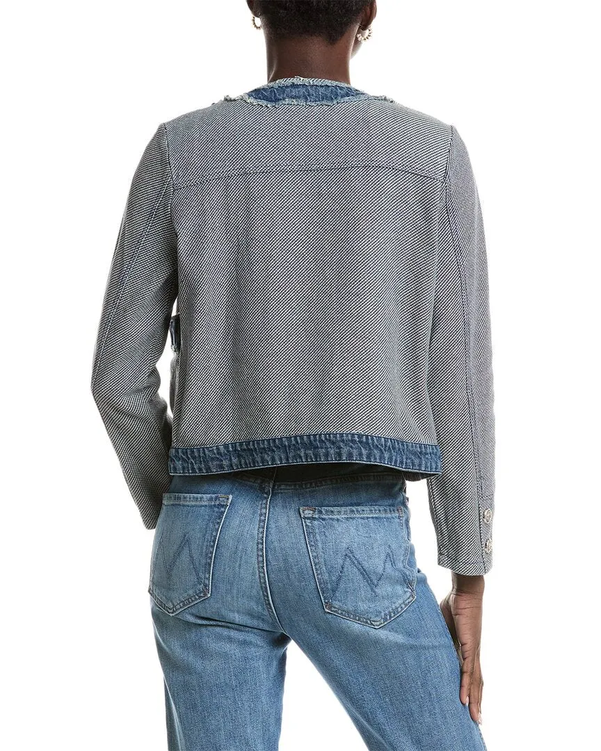 Gracia Two-Tone Denim Trim Jacket