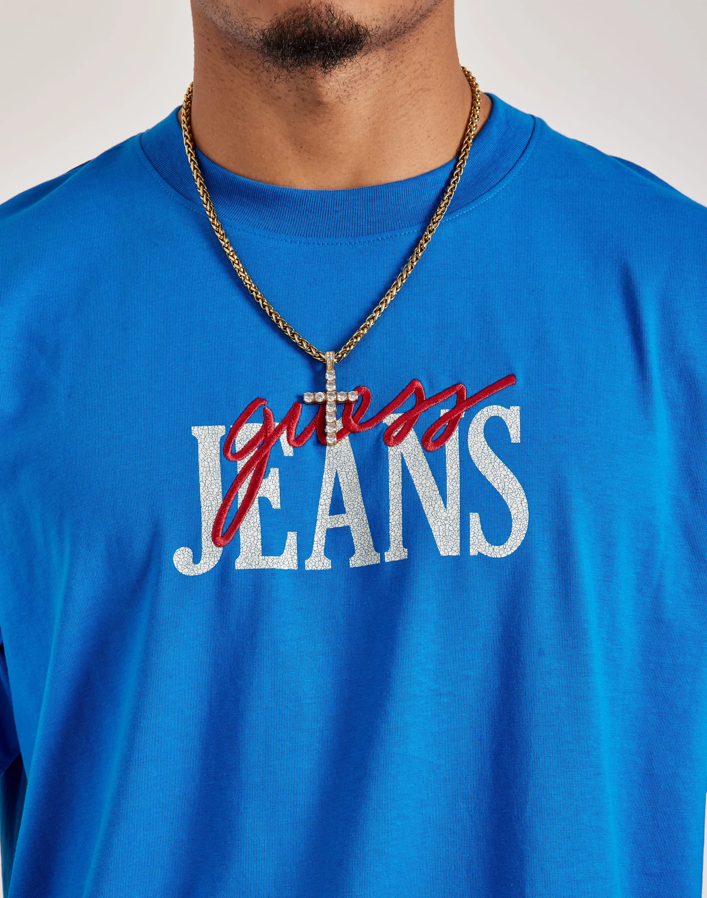Guess Embroidered Jeans Logo Tee