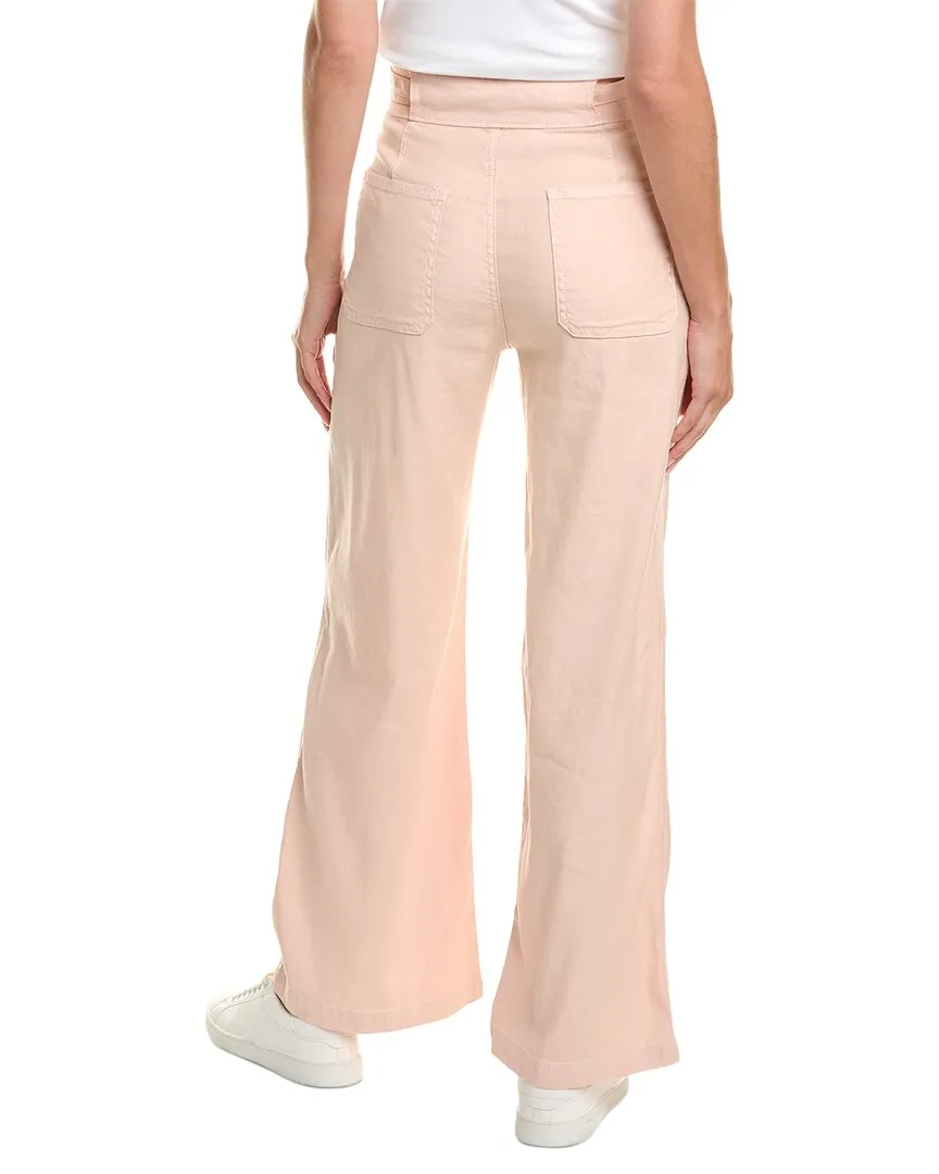 HUDSON Jeans Cameo Rose Linen-Blend Wide Leg Jean