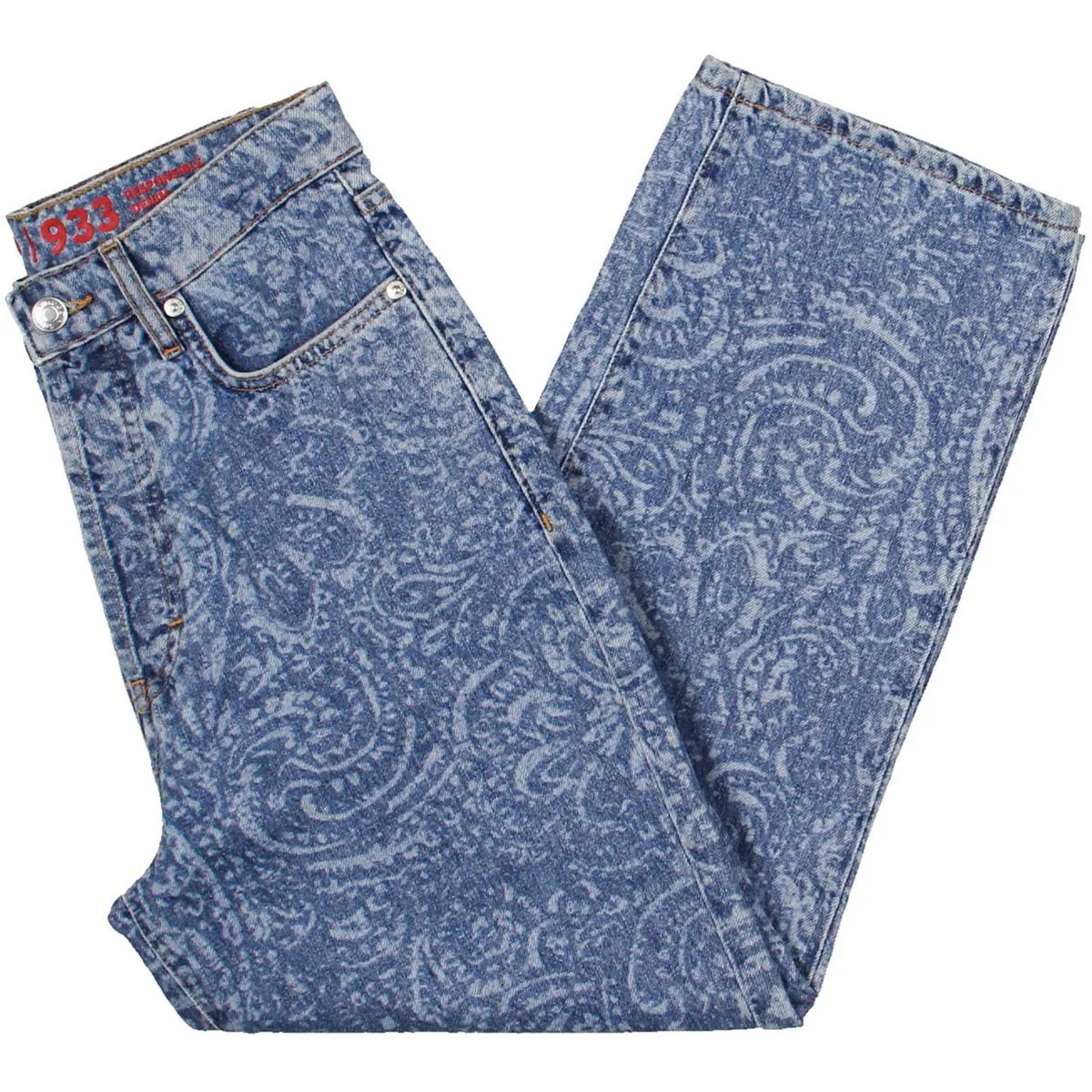 Hugo Womens Denim Printed Cropped Jeans