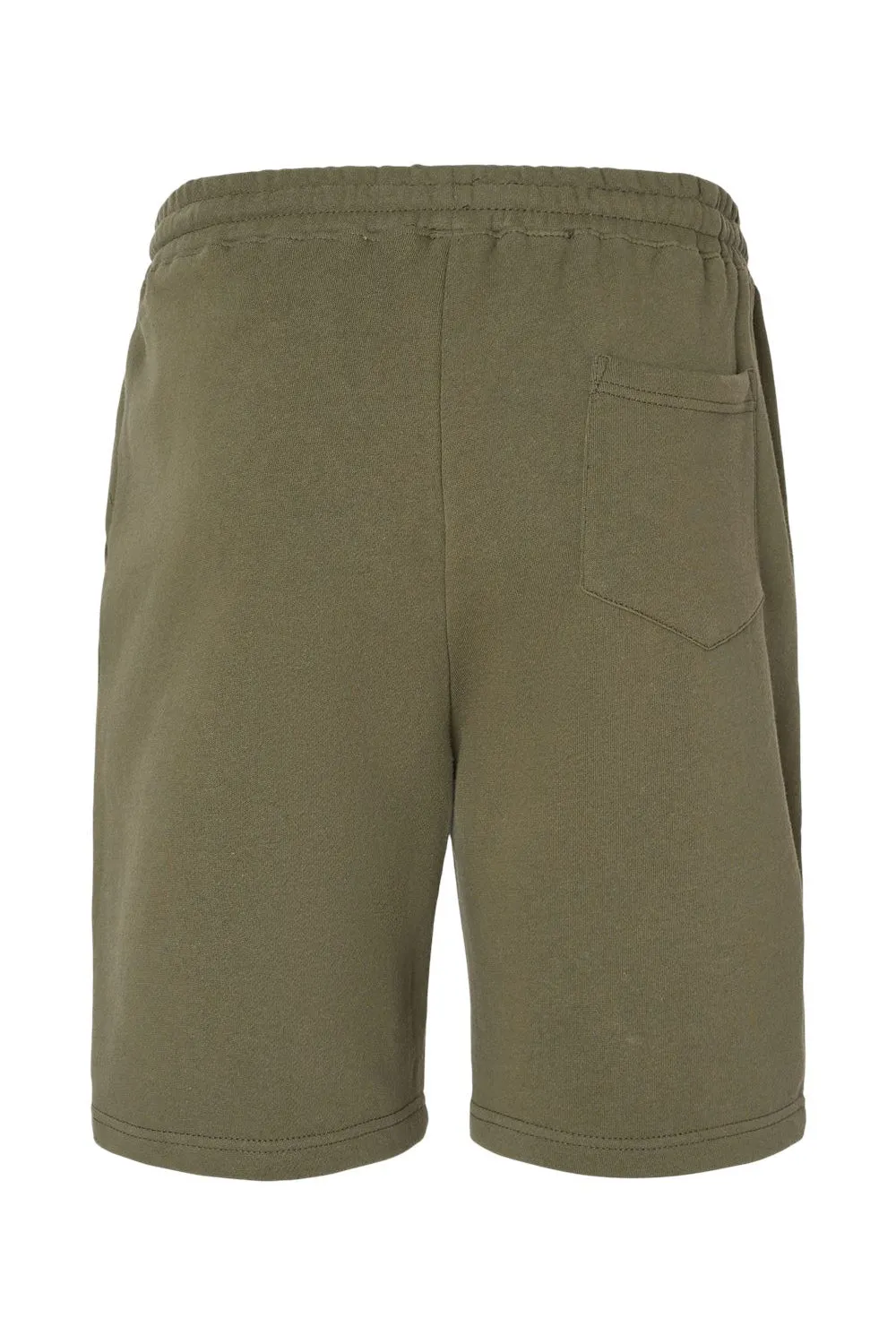 Independent Trading Company Mens Fleece Shorts w/ Pockets - Army Green