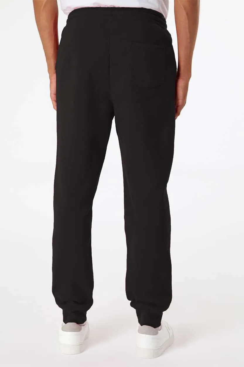 Independent Trading Company Mens Fleece Sweatpants w/ Pockets - Black