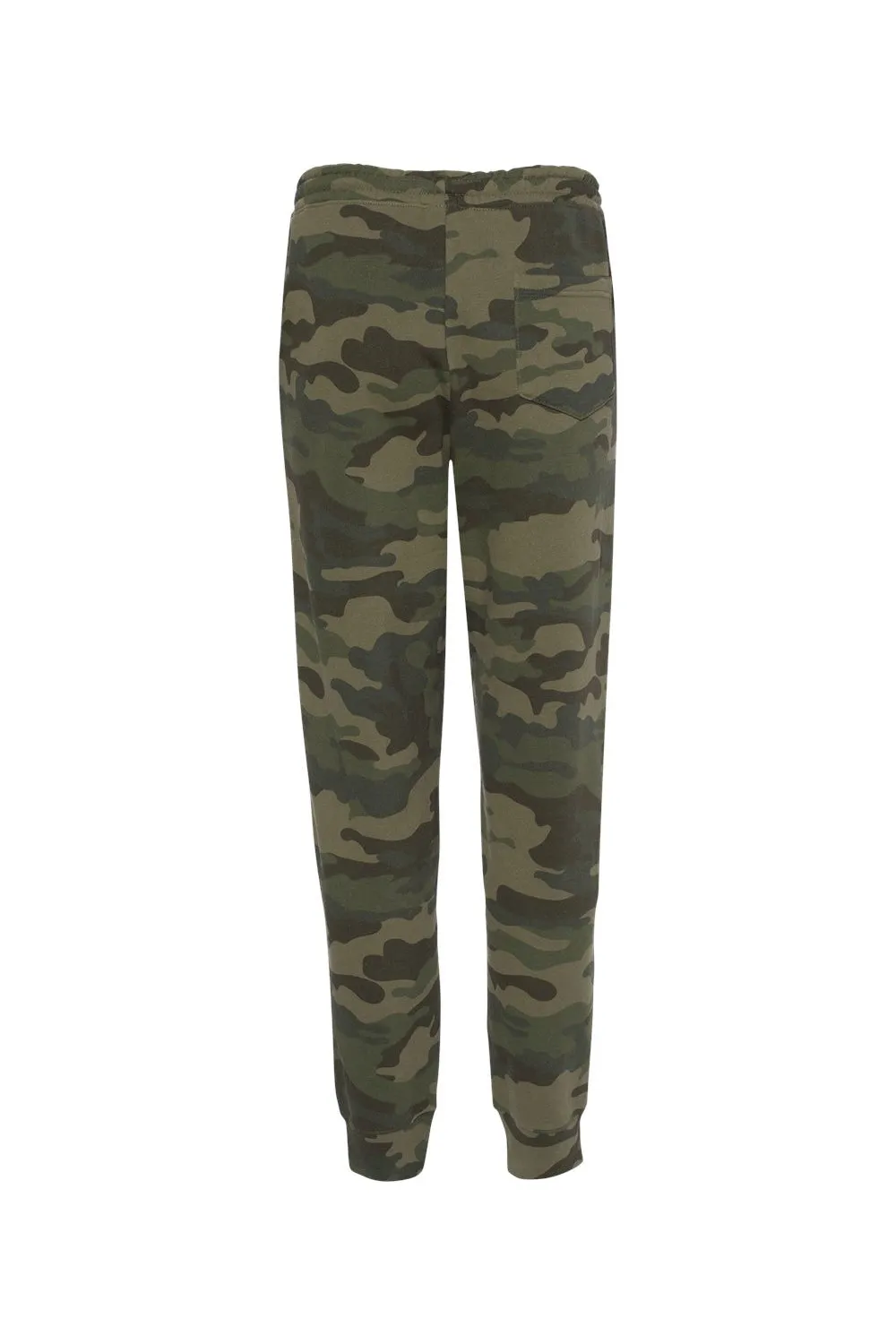 Independent Trading Company Mens Fleece Sweatpants w/ Pockets - Forest Green Camo