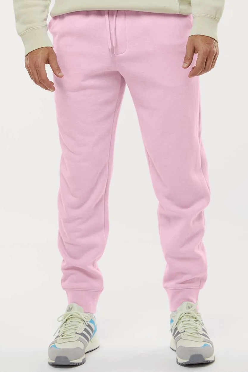 Independent Trading Company Mens Fleece Sweatpants w/ Pockets - Light Pink