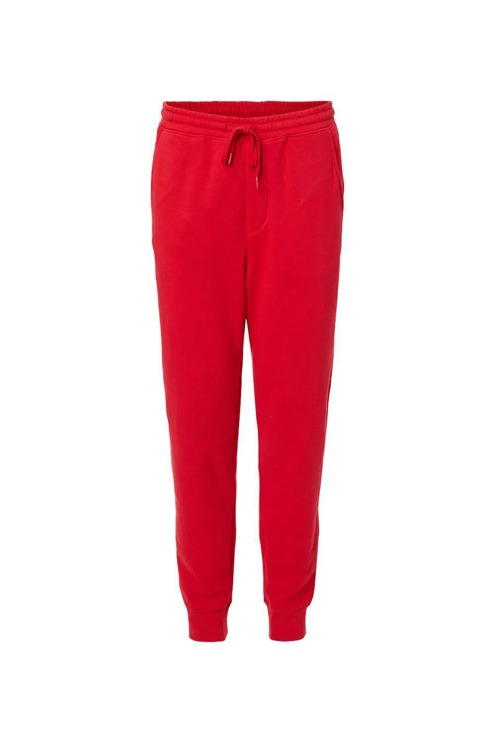 Independent Trading Company Mens Fleece Sweatpants w/ Pockets - Red