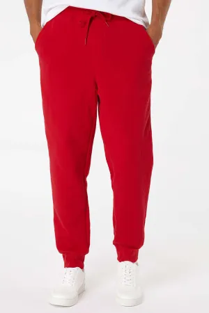 Independent Trading Company Mens Fleece Sweatpants w/ Pockets - Red