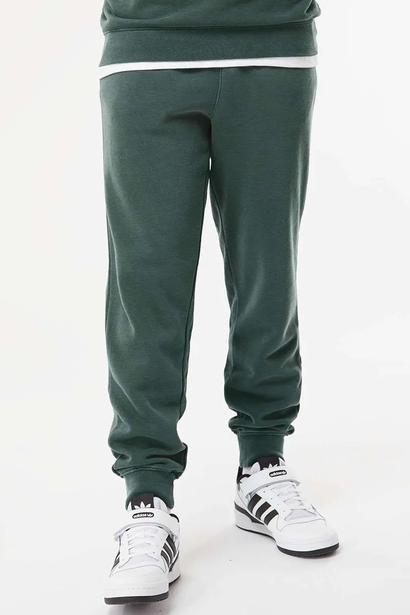 Independent Trading Company Mens Pigment Dyed Fleece Sweatpants w/ Pockets - Alpine Green