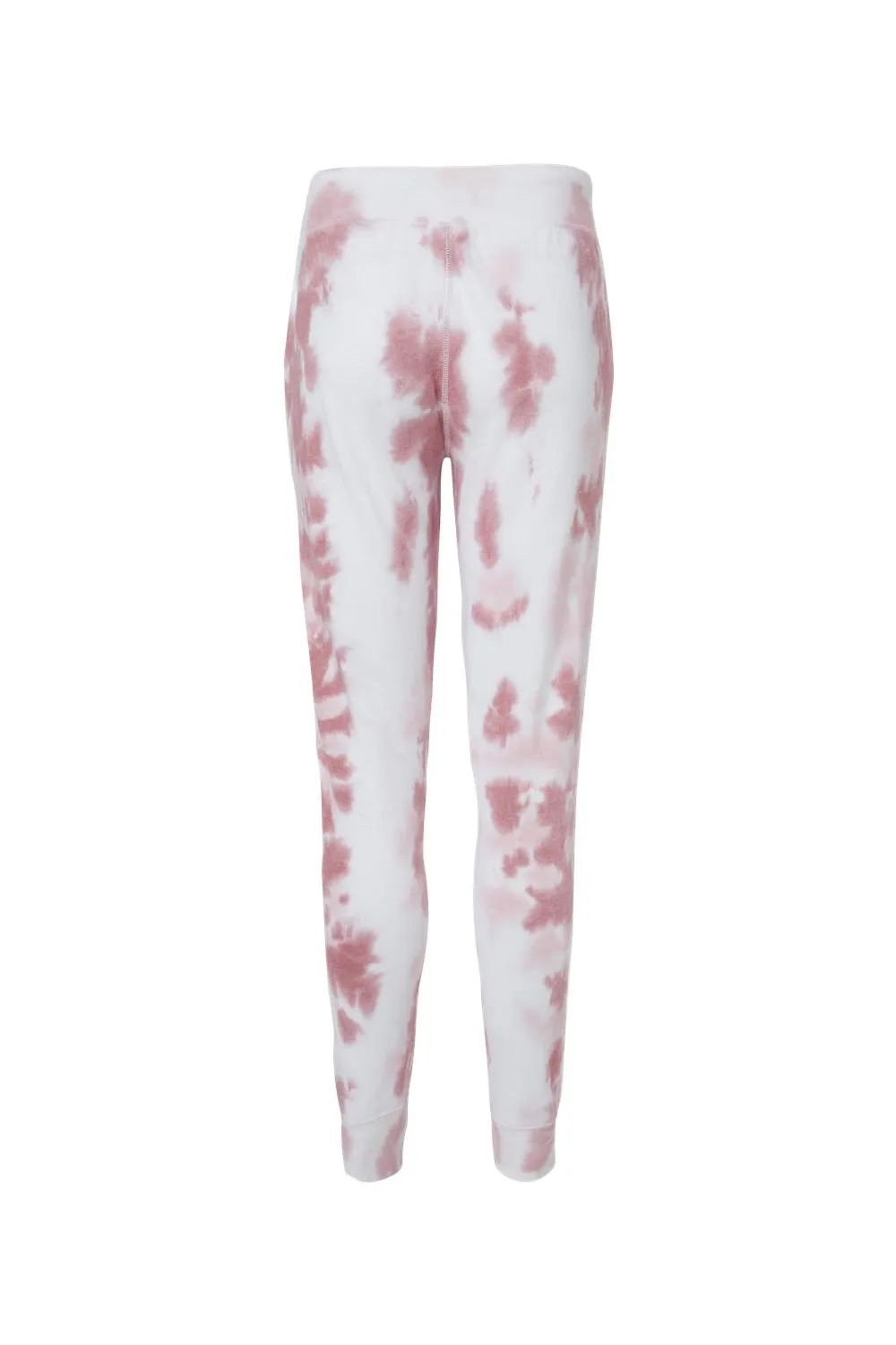 J America Mens Tie-Dye Fleece Jogger Sweatpants w/ Pockets - Dusty Rose