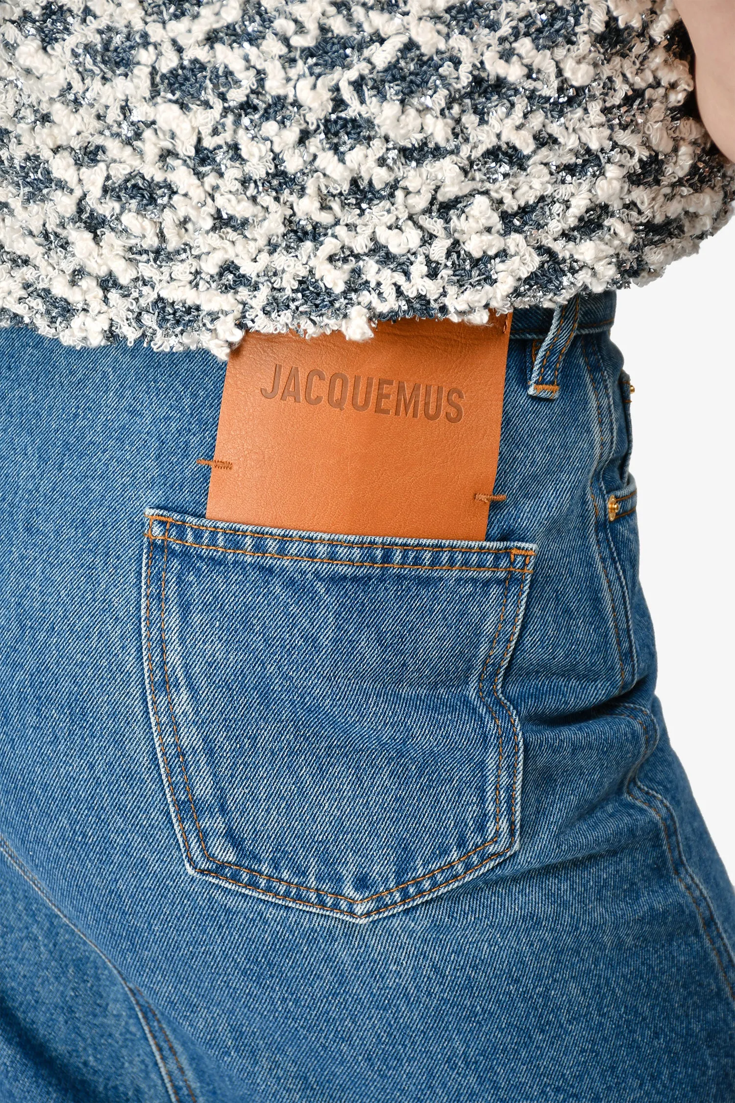 Jacquemus Blue La Casa 'La Jupe de-Nîmes' Denim Midi Skirt Size 28