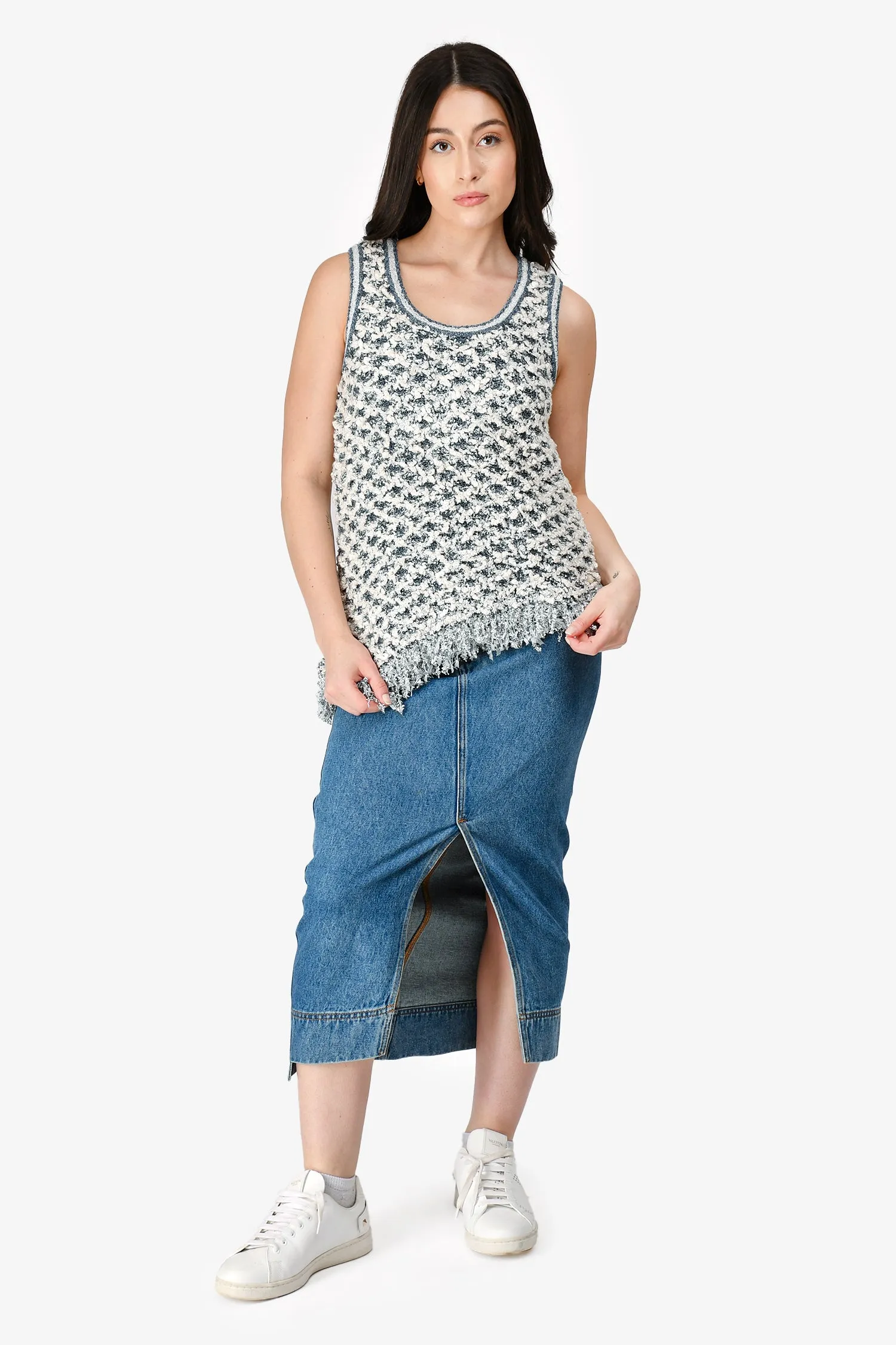 Jacquemus Blue La Casa 'La Jupe de-Nîmes' Denim Midi Skirt Size 28