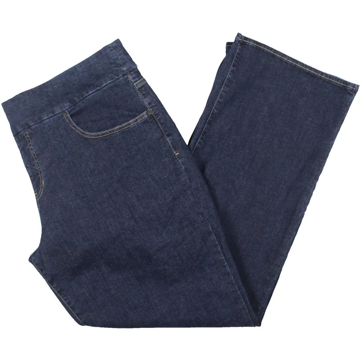 Jag Jeans Womens Plus Paley Denim Mid-Rise Bootcut Jeans