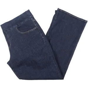 Jag Jeans Womens Plus Paley Denim Mid-Rise Bootcut Jeans