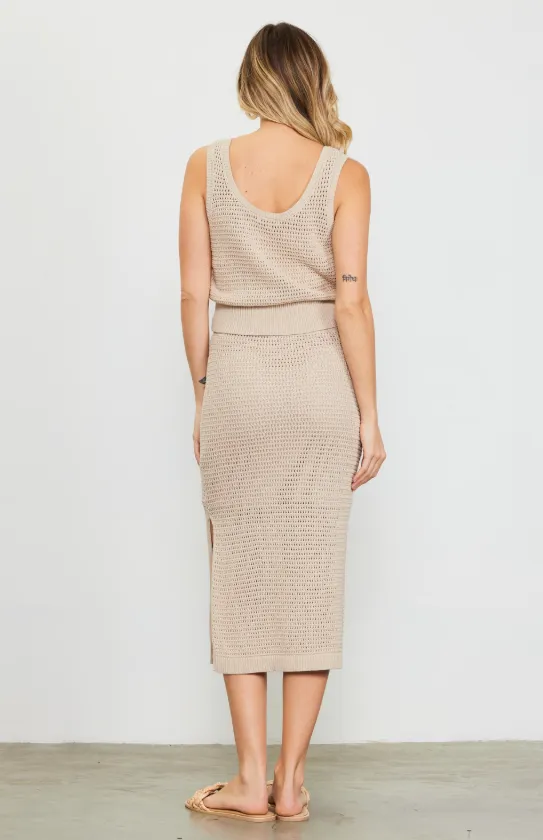 Jasmine Knit Side Slit Skirt
