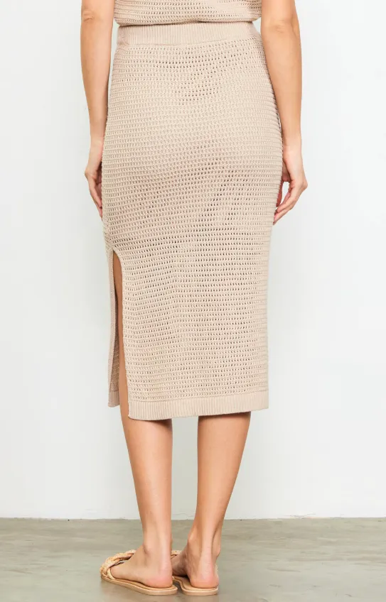 Jasmine Knit Side Slit Skirt
