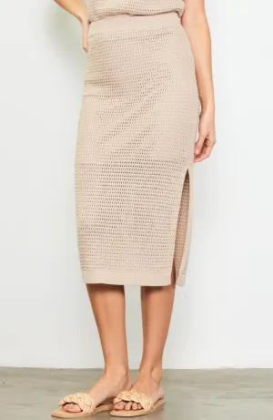 Jasmine Knit Side Slit Skirt