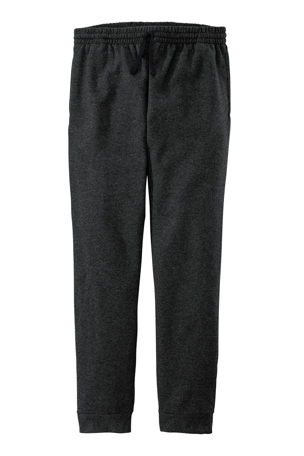 Jerzees Mens NuBlend Fleece Jogger Sweatpants w/ Pockets - Heather Black/Black
