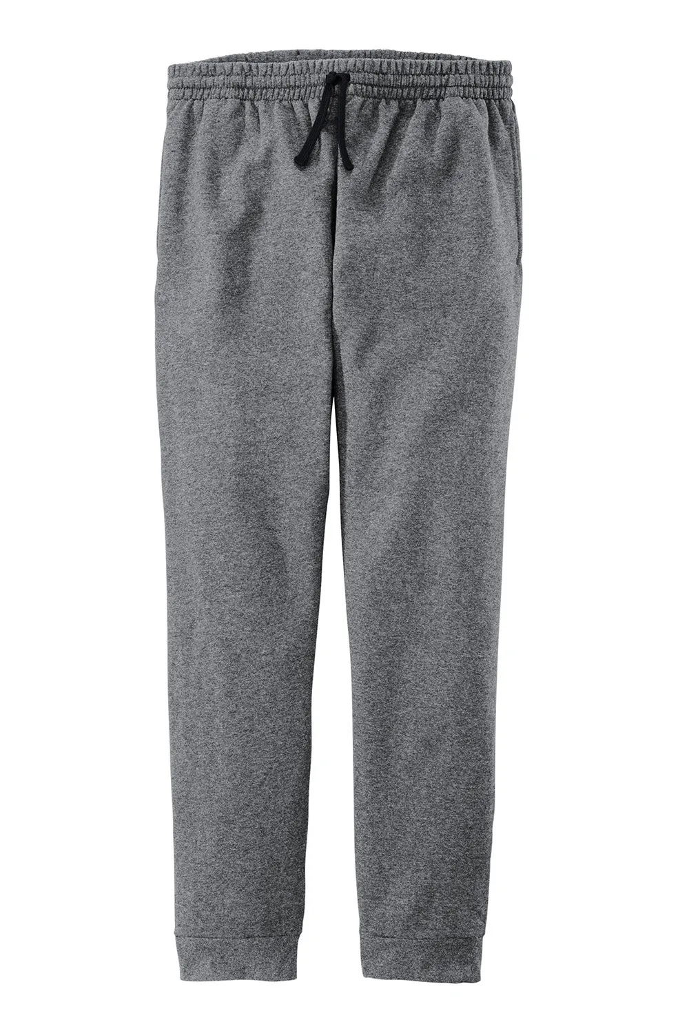 Jerzees Mens NuBlend Fleece Jogger Sweatpants w/ Pockets - Heather Grey/Charcoal Grey
