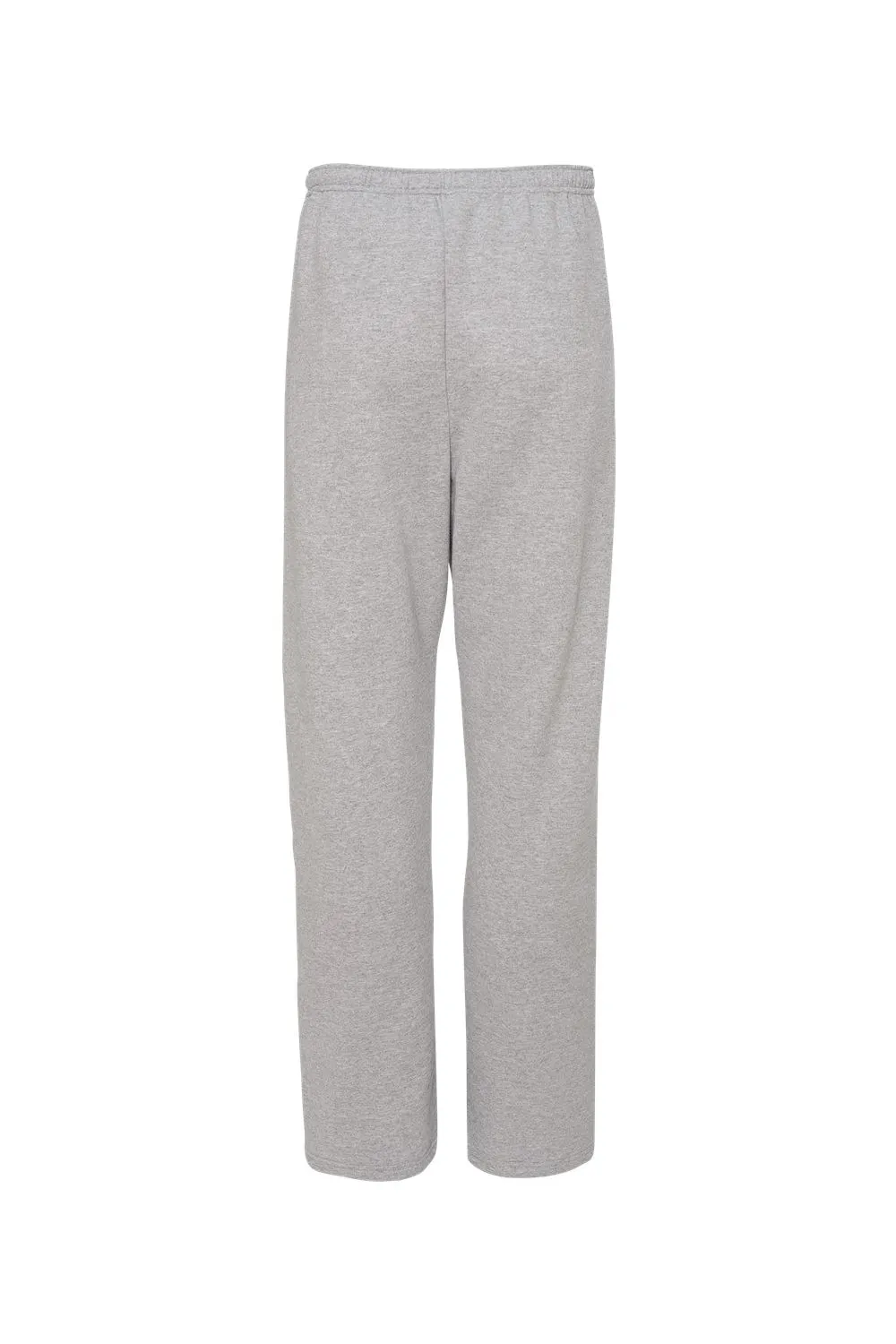 Jerzees Mens NuBlend Pill Resistant Fleece Open Bottom Sweatpants w/ Pockets - Heather Grey