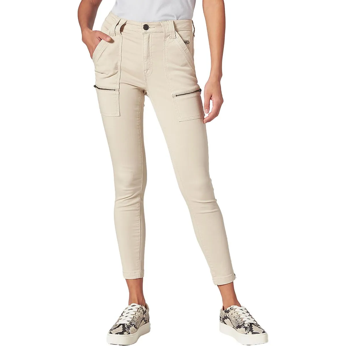 Joie Womens High Rise Zipper Skinny Jeans