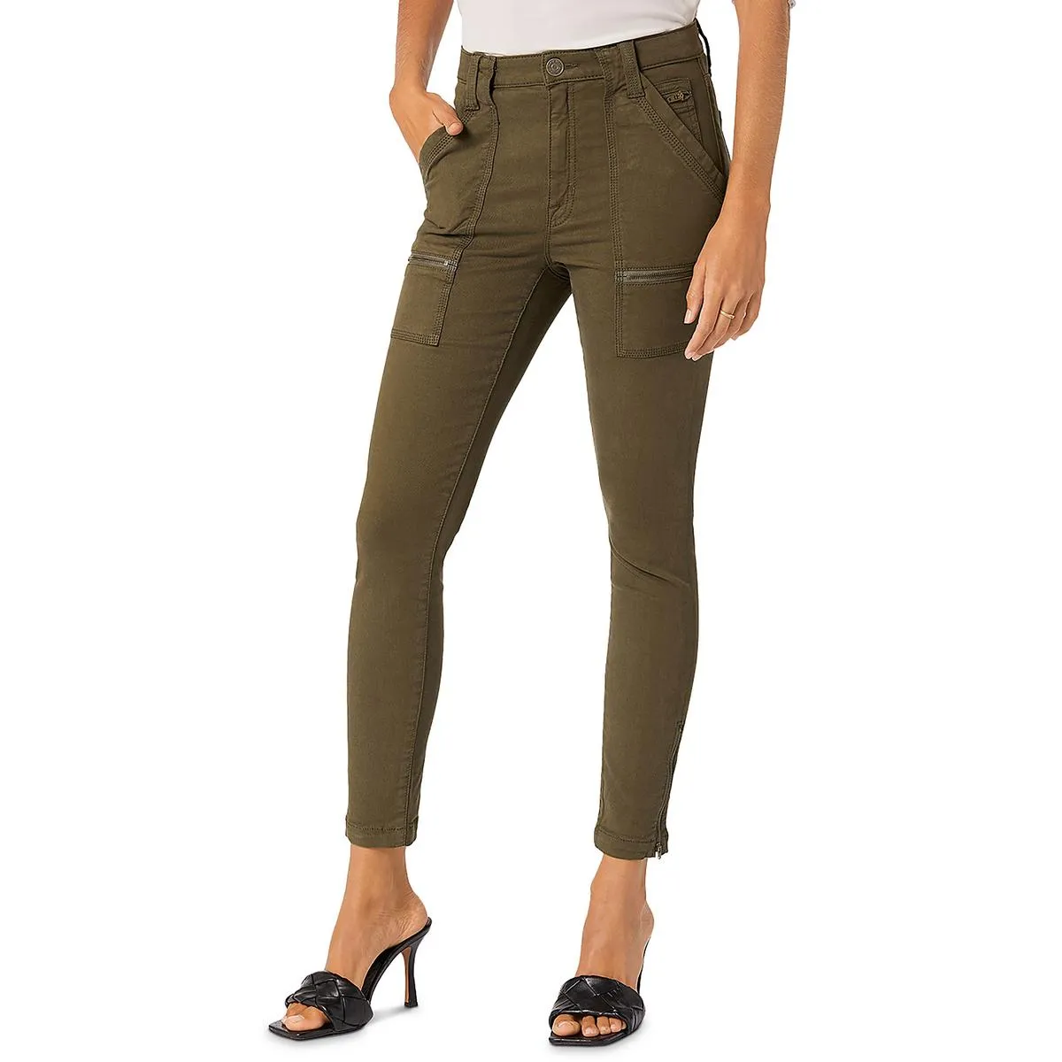 Joie Womens High Rise Zipper Skinny Jeans