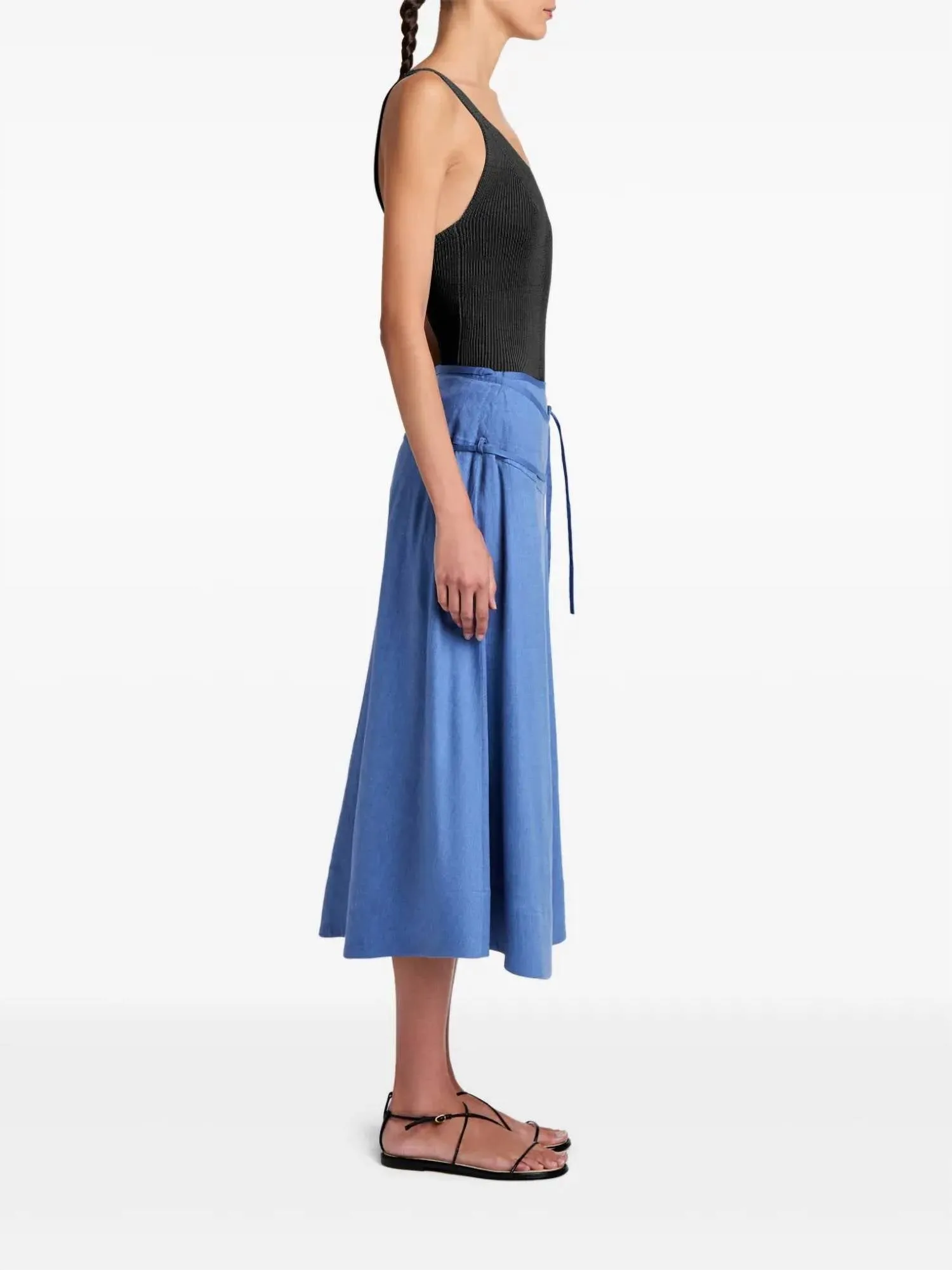 Jovie Wrap Skirt In Denim