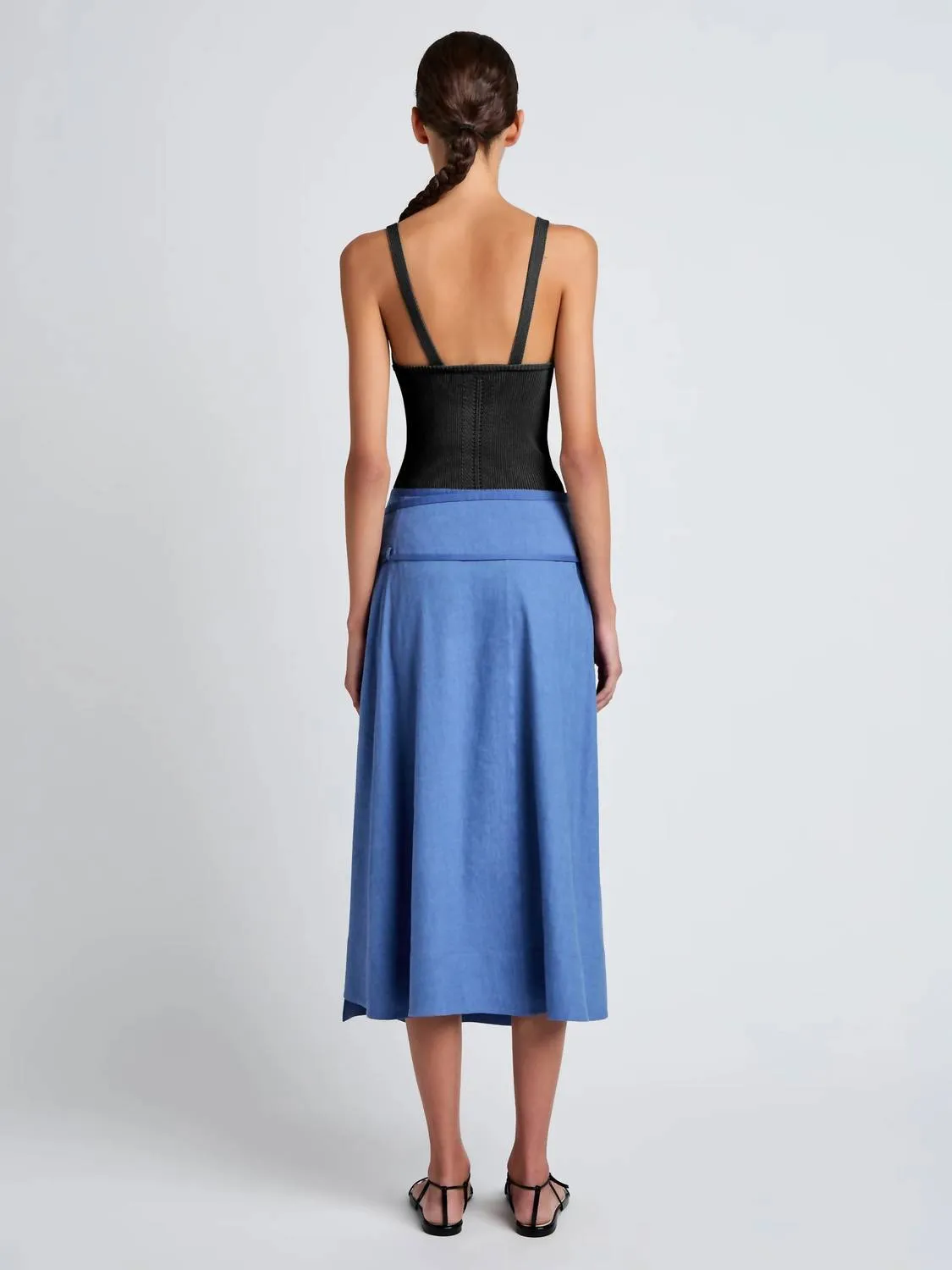 Jovie Wrap Skirt In Denim