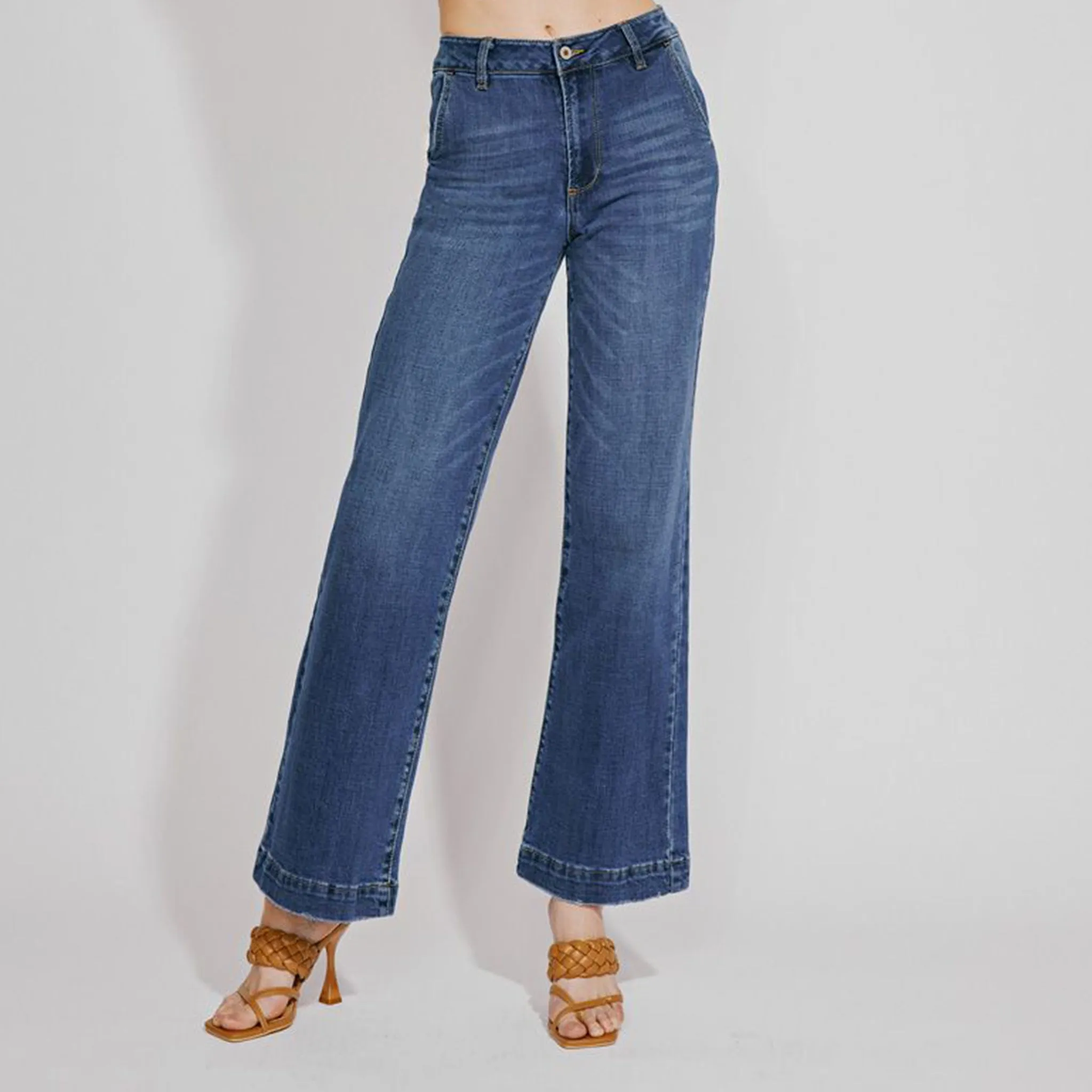 KanCan High Rise Wide Leg Trouser