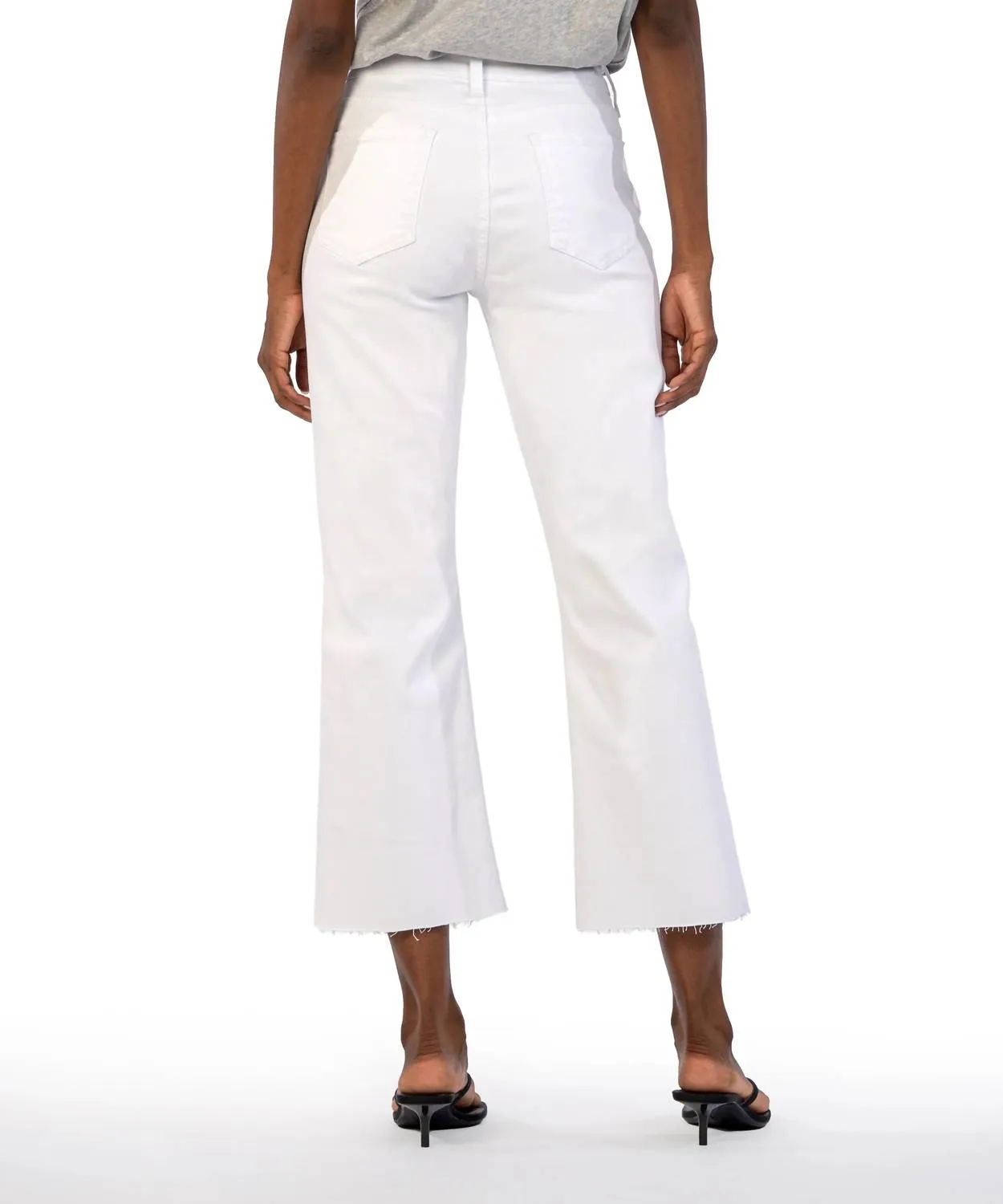 Kelsey High Rise Ankle Flare Jean In Optic White