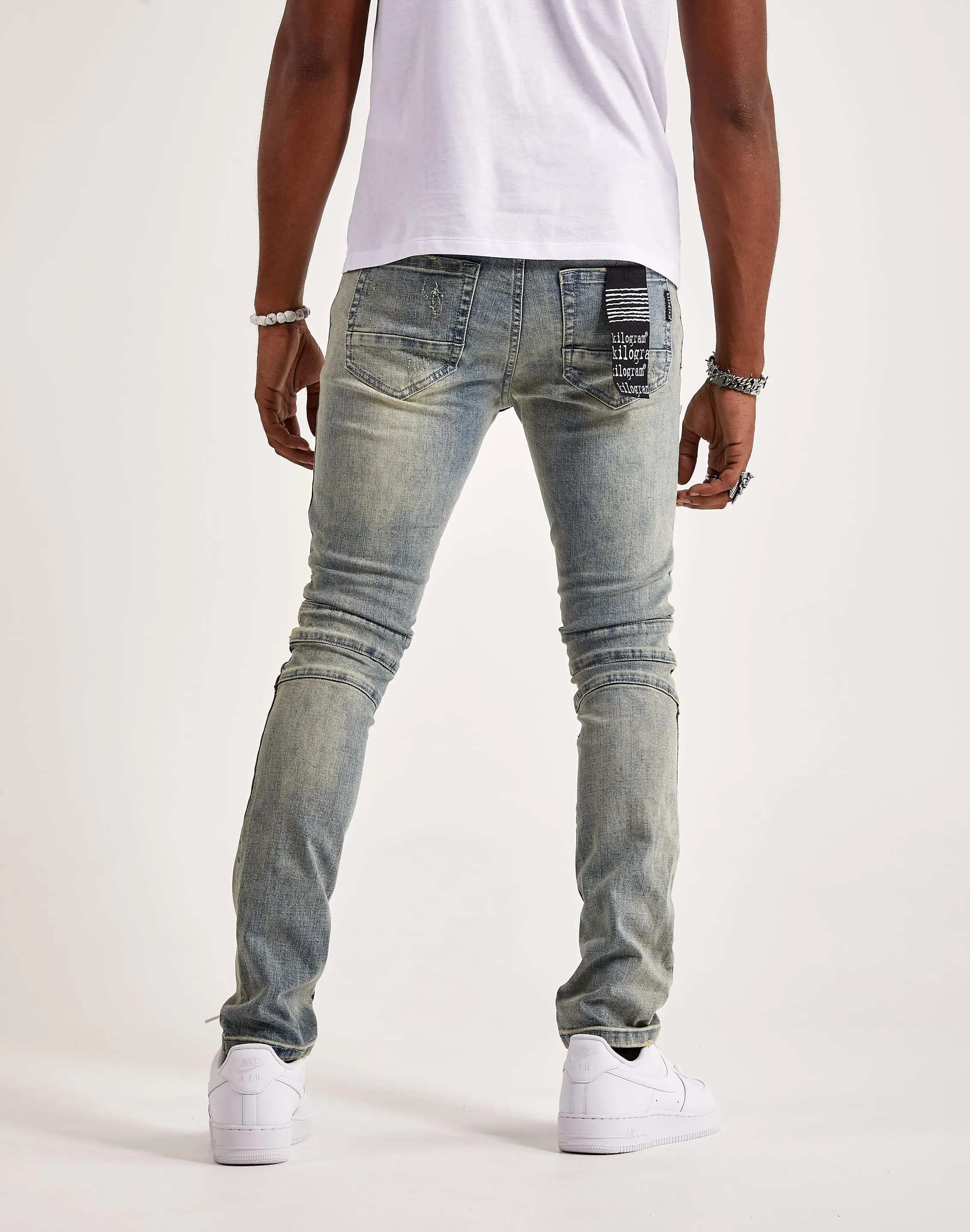 Kilogram Ripped Moto Jeans