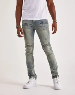 Kilogram Ripped Moto Jeans